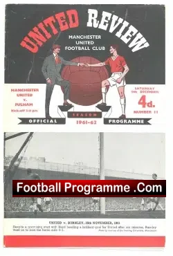 Manchester United v Fulham 1961 - football programme
