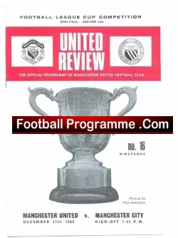 Manchester United v Manchester City 1969 League Cup George BEST