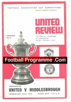Manchester United v Middlesbrough 1970 – FA Cup