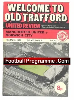 Manchester United v Norwich City 1975