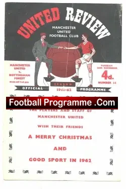 Manchester United v Nottingham Forest 1961 – score 6 – 3