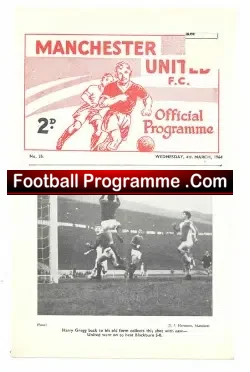 Manchester United v Preston 1964 - Man Utd Reserves - football programme