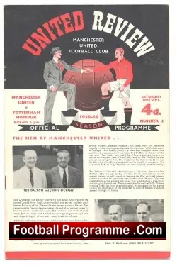 Manchester United v Tottenham 1958 – Albert Quixall 1st Match