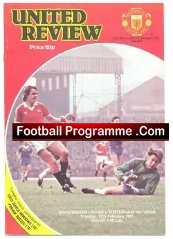 Manchester United v Tottenham 1981