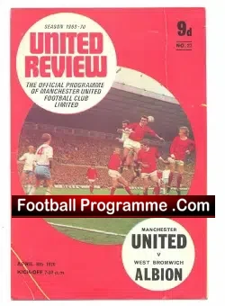 Manchester United v WBA 1970 – Printing Error