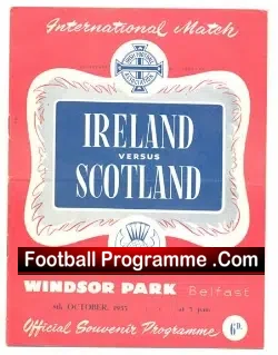 Northern Ireland v Scotland 1955 – in Belfast