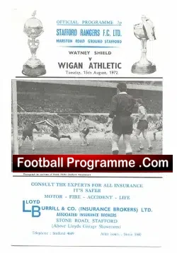 Stafford Rangers v Wigan Athletic 1972 – Watney Cup