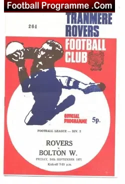 Tranmere Rovers v Bolton Wanderers 1971
