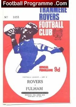 Tranmere Rovers v Fulham 1970