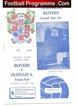 Tranmere Rovers v Oldham Athletic 1969