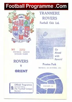 Tranmere Rovers v Orient 1968