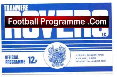 Tranmere Rovers v Swindon Town 1978