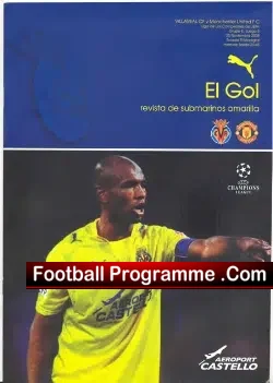 Villarreal v Manchester United 2008 - Pirate 2 - football programme