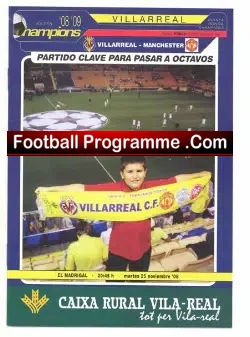 Villarreal v Manchester United 2008 - Pirate 3 Supporters Mag - football programme