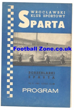 Sparta Speedway Programme 1965