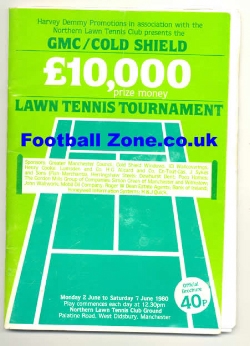 Manchester Lawn Tennis Tournament 1980 – Signed Roscoe + Tanner