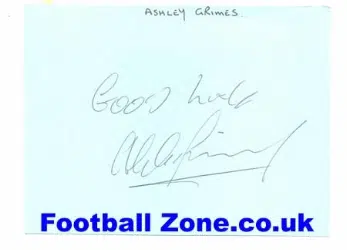Manchester United Ashley Grimes Signed Autograph – Man Utd