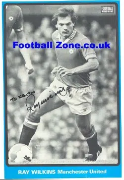 Manchester United Ray Wilkins Football Autograph