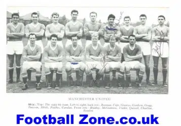 Manchester United Dawson + Carloan + Quixall Autograph 1959