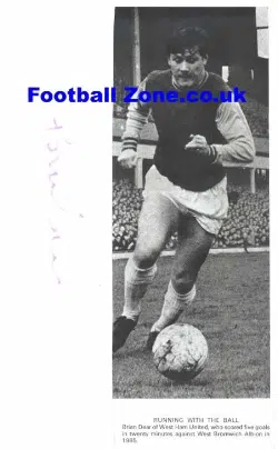 West Ham United Brian Dear Autograph Picture