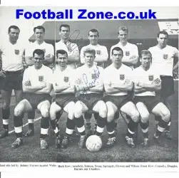 England Springett + Pointer Autograph Team Picture