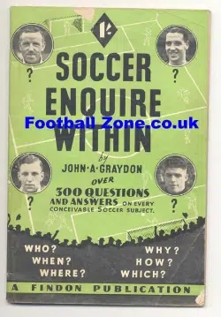 Soccer Enquire Within Book 1940's