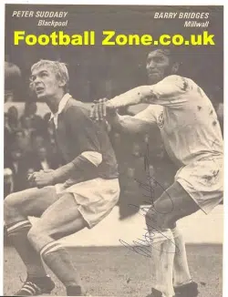 Millwall Barry Bridges Autograph Picture 1972
