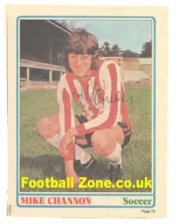 Southampton Mick Channon Signed Picture 1970's