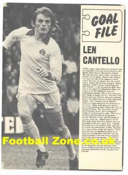 West Bromwich Albion Len Cantello Autograph Picture 1970's