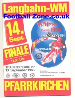 Germany Speedway Programme 1986 – Final Langbahn