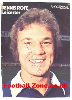 Leicester City Dennis Rofe Signed Picture 1970's