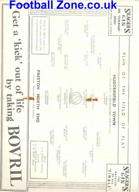 Huddersfield Town v Preston 1938 - FA Cup Final ( Genuine )