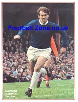 Everton Howard Kendall Signed Autograph Picture as Player 1972