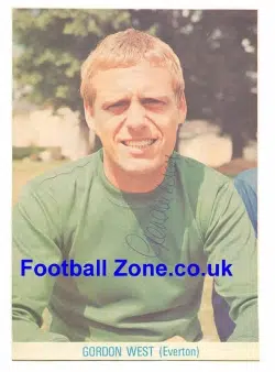 Everton Gordon West Autograph Picture 1971