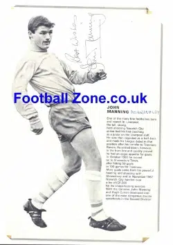 Norwich City John Manning Autograph Picture 1969