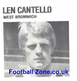 West Bromwich Albion Len Cantello Autograph Picture