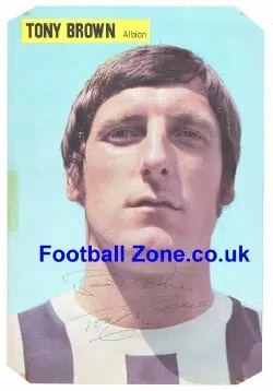 West Bromwich Albion Tony Brown Autograph Picture 1967