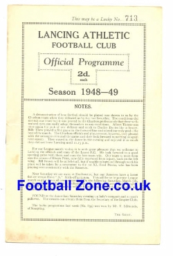 Lancing Athletic v Lewes 1949 – Sussex League