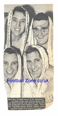 West Ham United John Bond + Noel Cantwell Autograph 1950’s