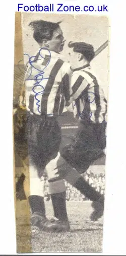 Newcastle United Albert Franks + Bob Stokoe Autograph 1950's