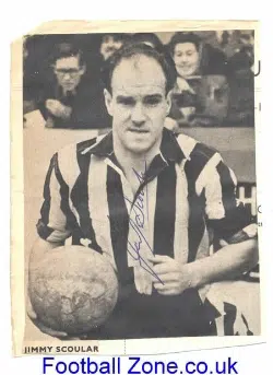 Newcastle United Jimmy Scoular Signed Picture 1950's