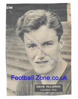 Leicester City Dave McLaren Autograph 1950's