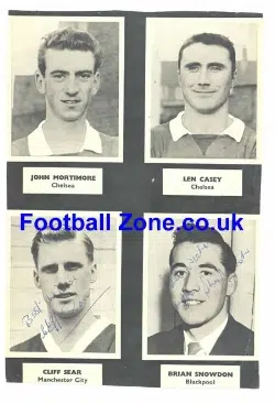 Chelsea Sear + Snowdon + Pompey Dougan Autograph 1950's