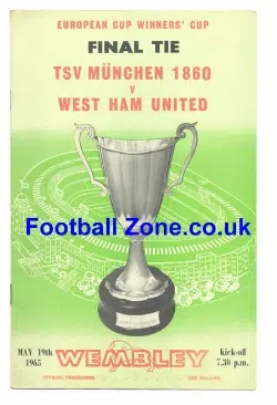 West Ham United v TSV Munich 1965 – European Cup Winners C Final