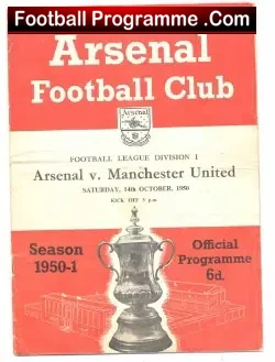 Arsenal v Manchester United 1950 – FA Cup Programme