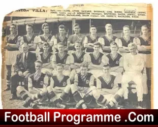 Aston Villa Autographs Aldis + Lee + Hazelden + Others 1950's - football programme