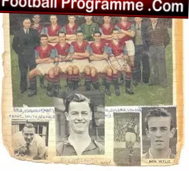 Aston Villa Autographs McParland + Pace + Moore + Others 1950's - football programme