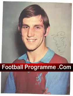 Aston Villa Chris Nicholl Signed Picture 1970 - football memorabilia