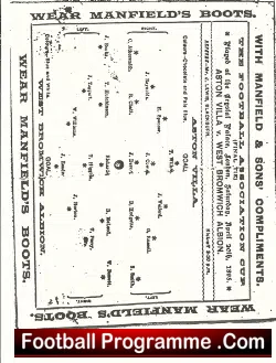 Aston Villa v WBA 1895 – FA Cup Final Reprint