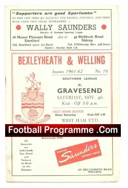 Bexleyheath Welling v Gravesend Northfleet 1961